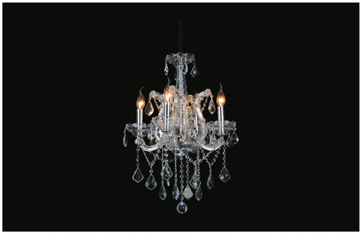 CWI Lighting 8397P18C-4(Clear) Maria Theresa Four Light Chandelier Chrome.jpg