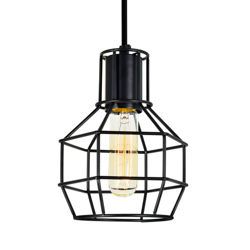 CWI Lighting 9608P6-1-101 Secure One Light Mini Pendant Black Alt 1.jpg