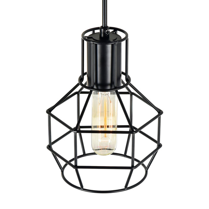 CWI Lighting 9608P6-1-101 Secure One Light Mini Pendant Black Alt 3.jpg