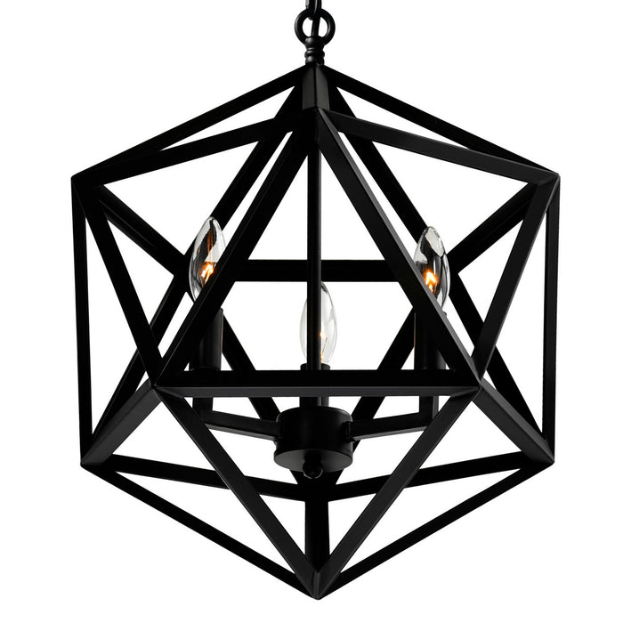 CWI Lighting 9641P17-3-101 Amazon Three Light Pendant, Black Alternate Image 2.jpg