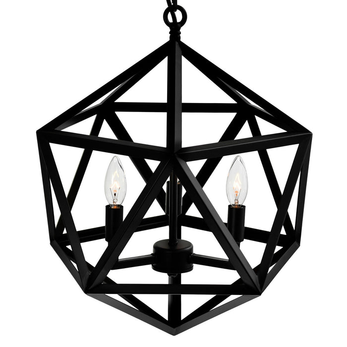 CWI Lighting 9641P17-3-101 Amazon Three Light Pendant, Black Alternate Image 4.jpg