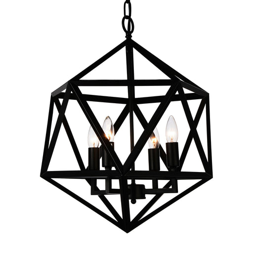 CWI Lighting 9641P20-4-101 Amazon Four Light Pendant Black Alt 1.jpg