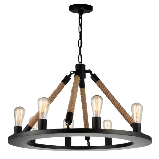 CWI Lighting 9671P32-8-101 Ganges Eight Light Chandelier Black.jpg