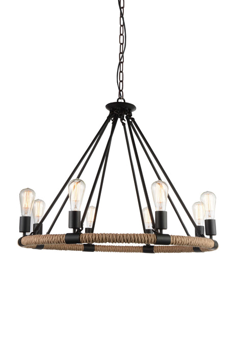 CWI Lighting 9671P33-8-101 Ganges Eight Light Chandelier Black.jpg