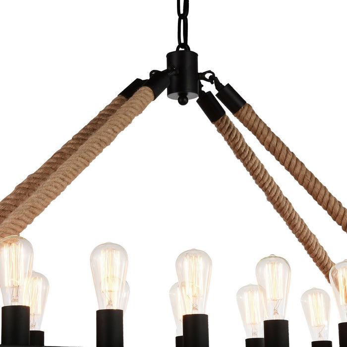 CWI Lighting 9671P49-18-RC-101 Ganges 18 Light Chandelier Black Alt 3.jpg