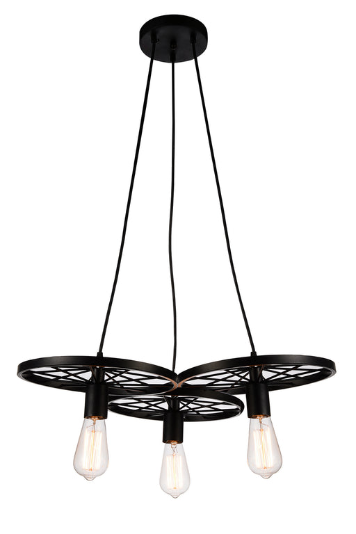 CWI Lighting 9699P25-3-101 Ravi Three Light Chandelier Black.jpg