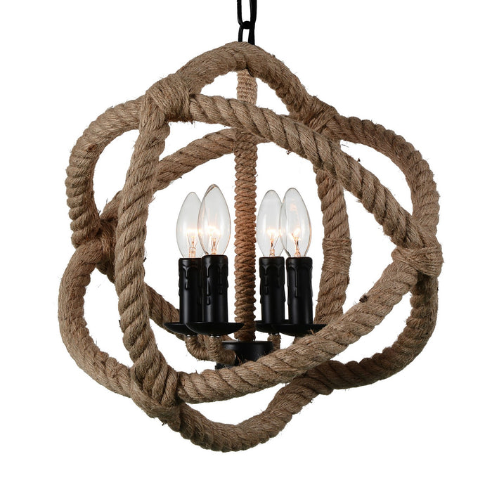 CWI Lighting 9706P17-4-101 Padma Four Light Chandelier Black Alt 1.jpg