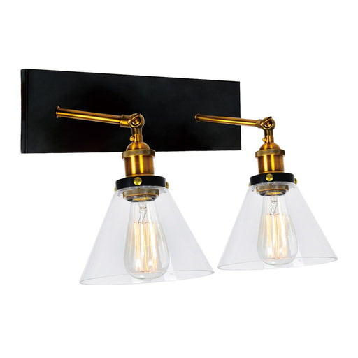 CWI Lighting 9735W15-2-101 Eustis Two Light Wall Sconce Black & Gold Brass.jpg