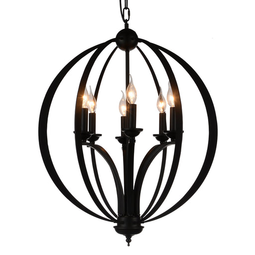 CWI Lighting 9825P24-6-101 Drift Six Light Chandelier Black.jpg