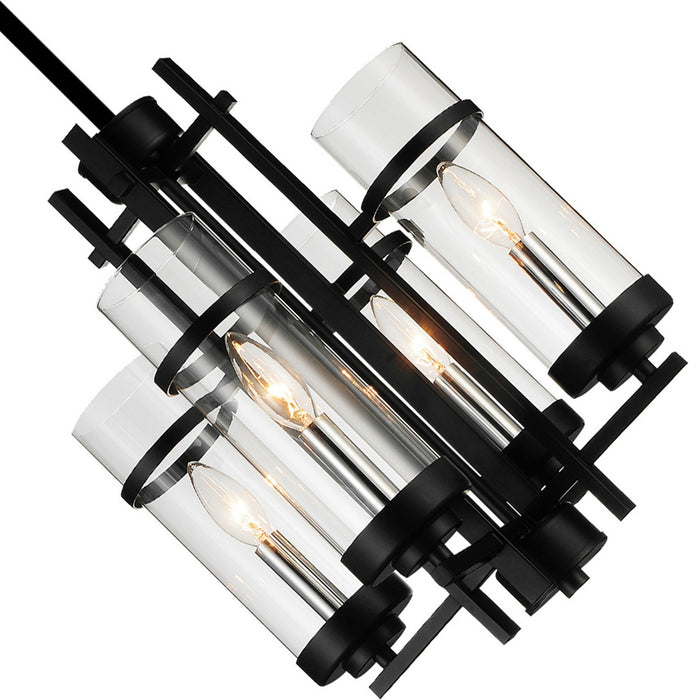 CWI Lighting 9827P14-4-101 Sierra Four Light Mini Pendant Black Alt 2.jpg