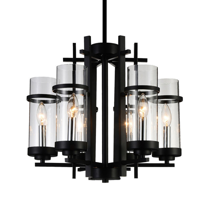 CWI Lighting 9827P18-6-101 Sierra Six Light Chandelier Black Alt 1.jpg