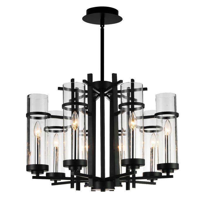 CWI Lighting 9827P26-8-101 Sierra Eight Light Chandelier Black.jpg