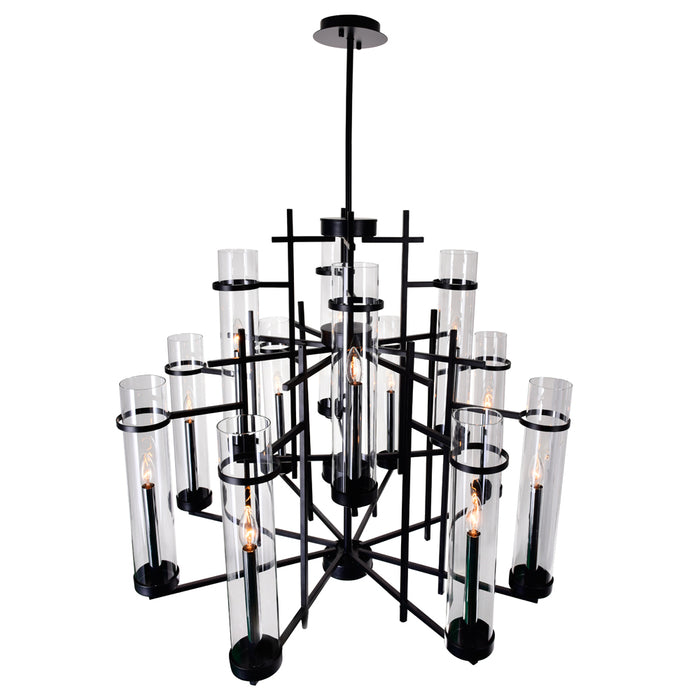 CWI Lighting 9827P38-12-101 Sierra 12 Light Chandelier Black Alt 4.jpg