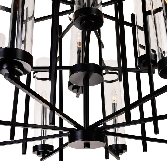 CWI Lighting 9827P38-12-101 Sierra 12 Light Chandelier Black Alt 6.jpg