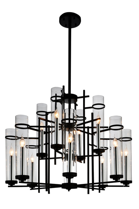 CWI Lighting 9827P38-12-101 Sierra 12 Light Chandelier Black.jpg