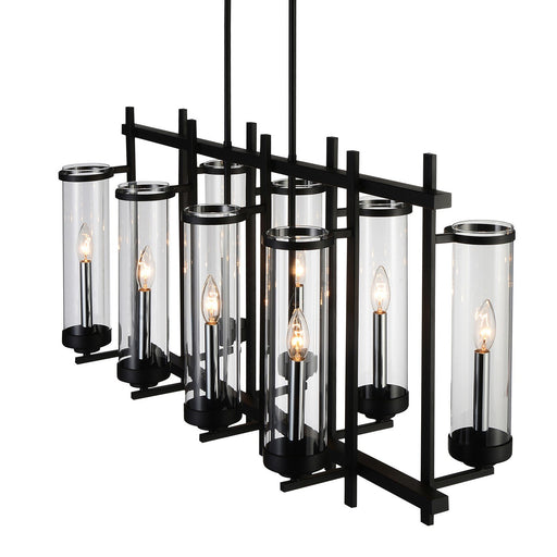 CWI Lighting 9827P38-8-RC-101 Sierra Eight Light Chandelier Black Alt 1.jpg