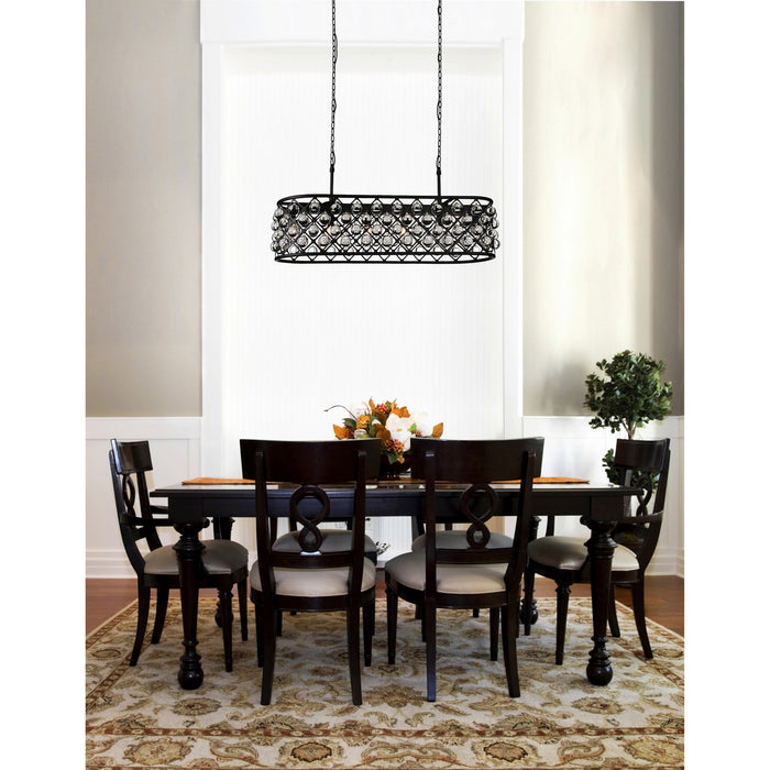 CWI Lighting 9862P41-6-101 Renous Six Light Chandelier Black Alt 1.jpg