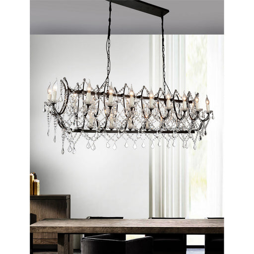 CWI Lighting 9910P49-21-199 Phraya 21 Light Chandelier Light Brown Alt 1.jpg