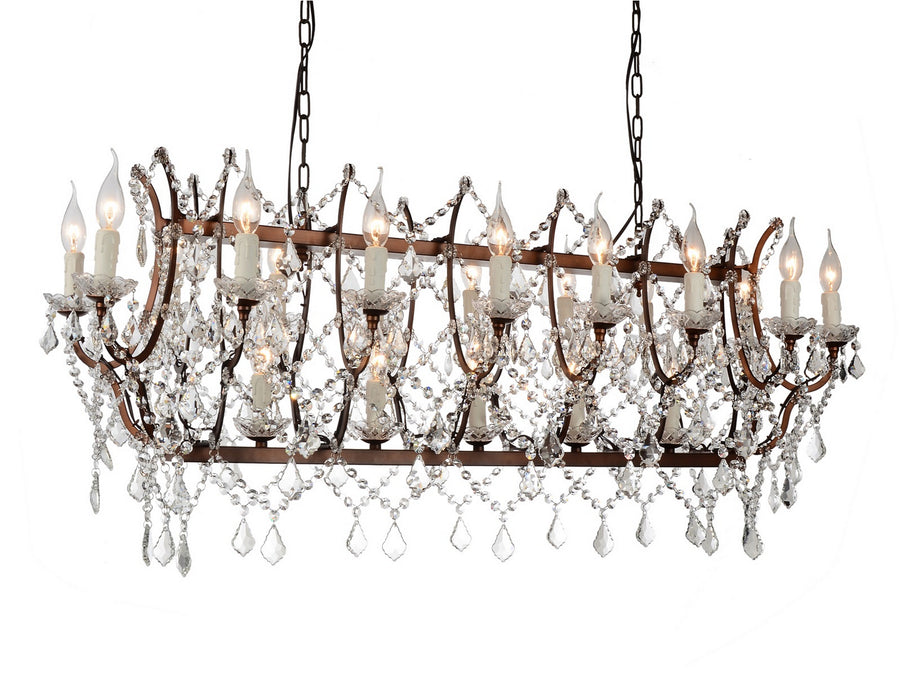 CWI Lighting 9910P49-21-199 Phraya 21 Light Chandelier Light Brown.jpg