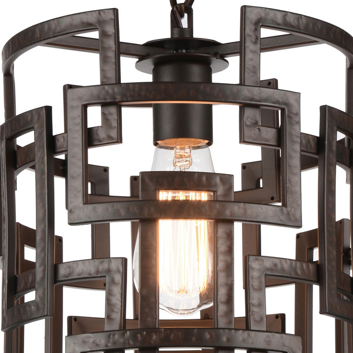 CWI Lighting 9913P10-1-205 Litani One Light Chandelier Brown Alt 2.jpg