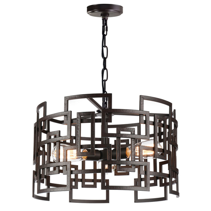 CWI Lighting 9913P19-3-205 Litani Three Light Chandelier Brown.jpg