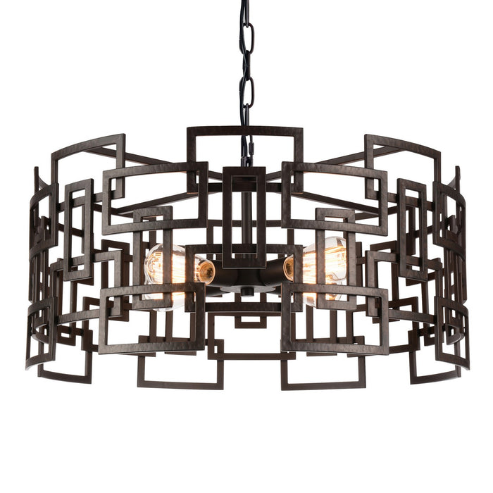 CWI Lighting 9913P25-4-205 Litani Four Light Chandelier Brown Alt 1.jpg