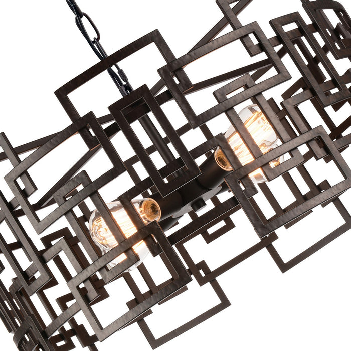 CWI Lighting 9913P25-4-205 Litani Four Light Chandelier Brown Alt 2.jpg