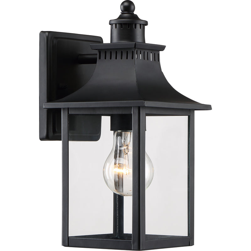 Quoizel CCR8406K Chancellor One Light Outdoor Wall Lantern, Mystic Black Main Image.jpg