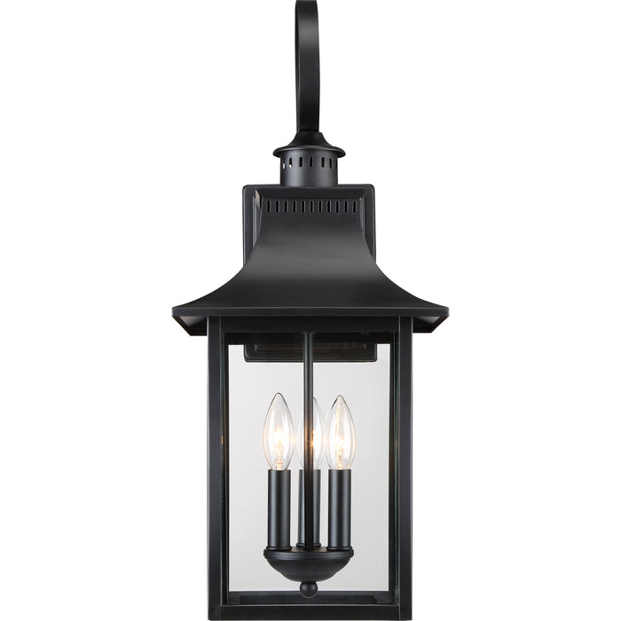 Quoizel CCR8410K Chancellor Three Light Outdoor Wall Lantern, Mystic Black Alternate Image 2.jpg
