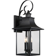 Quoizel CCR8410K Chancellor Three Light Outdoor Wall Lantern, Mystic Black Main Image.jpg