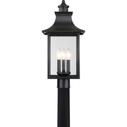 Quoizel CCR9010K Chancellor Three Light Outdoor Post Lantern, Mystic Black Alternate Image 3.jpg