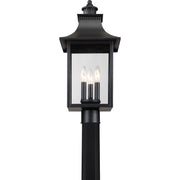 Quoizel CCR9010K Chancellor Three Light Outdoor Post Lantern, Mystic Black Alternate Image 4.jpg