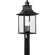 Quoizel CCR9010K Chancellor Three Light Outdoor Post Lantern, Mystic Black Main Image.jpg