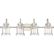 Quoizel DNY8604BN Danbury Four Light Bath Fixture, Brushed Nickel Main Image.jpg