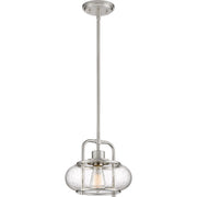 Quoizel TRG1510BN Trilogy One Light Mini Pendant, Brushed Nickel Main Image.jpg