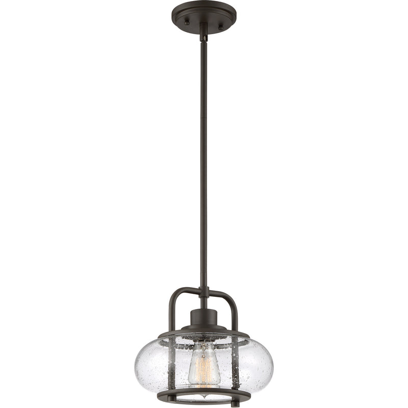 Quoizel TRG1510OZ Trilogy One Light Mini Pendant, Old Bronze Main Image.jpg
