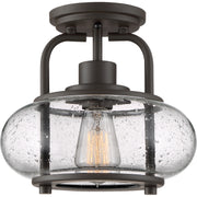 Quoizel TRG1710OZ Trilogy One Light Semi Flush Mount, Old Bronze Main Image.jpg