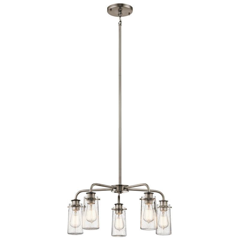 Kichler 43058CLP Five Light Chandelier, Classic Pewter