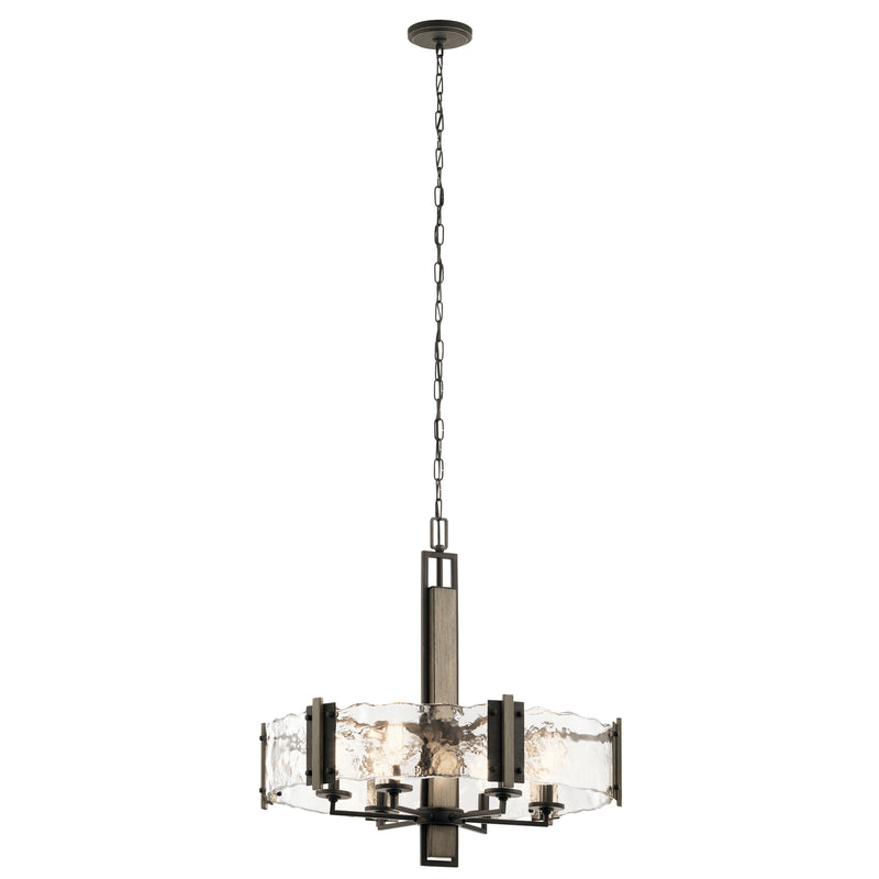 Kichler 43895OZ Six Light Chandelier, Olde Bronze