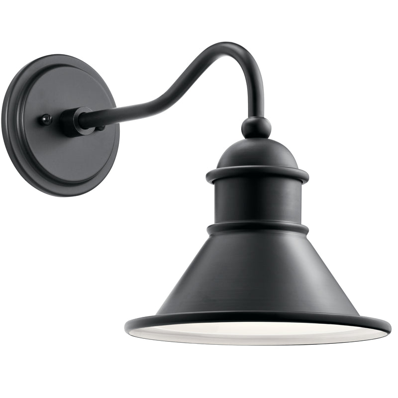 Kichler 49775BK One Light Outdoor Wall Mount, Black
