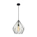 Eglo USA 49257A Carlton One Light Pendant Black Main Image.jpg