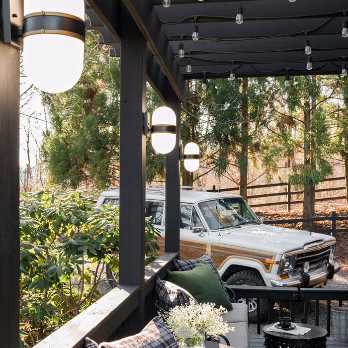 Crystorama CAP-8501-MK-TG Capsule One Light Outdoor Wall Sconce Matte Black / Textured Gold Alternate Image 2.jpg