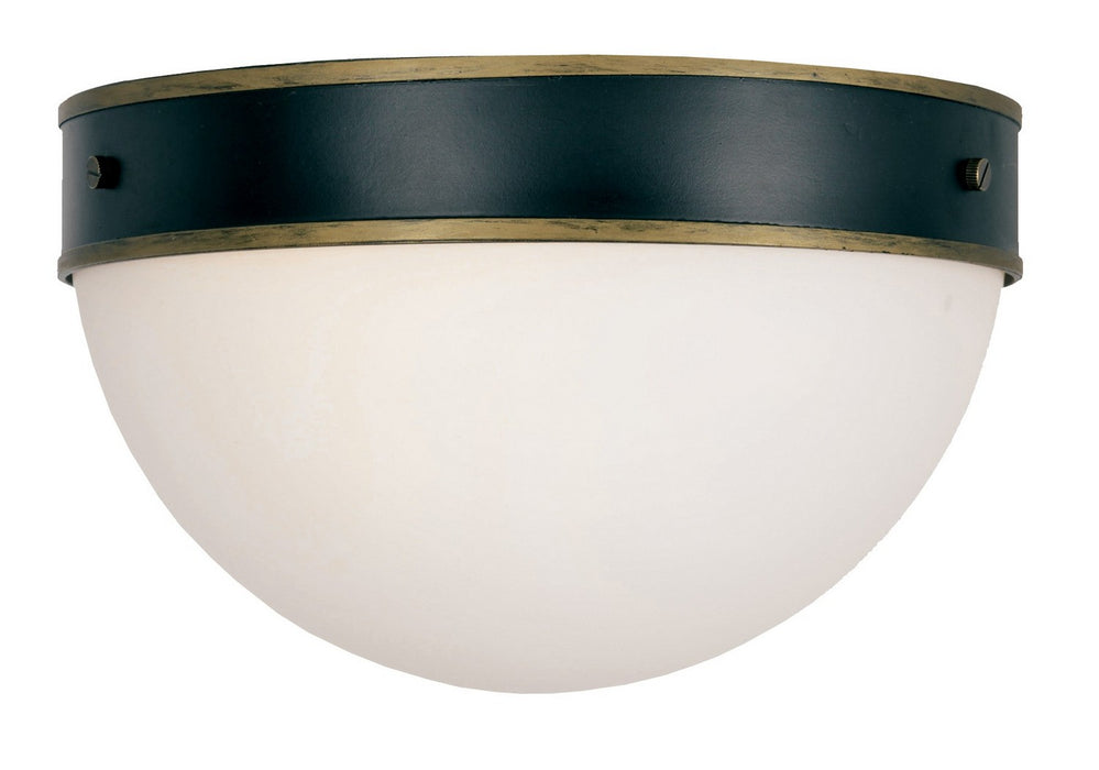 Crystorama CAP-8503-MK-TG Capsule Two Light Outdoor Flush Mount Matte Black / Textured Gold Main Image.jpg