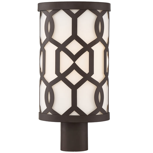 Crystorama JEN-2207-DB Jennings One Light Outdoor Post Mount Dark Bronze Main Image.jpg