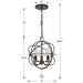 Crystorama SOL-9325-EB Solaris Three Light Outdoor Chandelier English Bronze Alternate Image 2.jpg