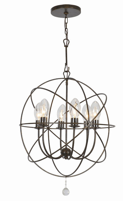 Crystorama SOL-9326-EB Solaris Six Light Outdoor Chandelier English Bronze Main Image.jpg