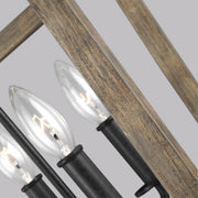 Visual Comfort Studio F3190/4WOW/AF Gannet Four Light Chandelier, Weathered Oak Wood / Antique Forged Iron Alternate Image.jpg