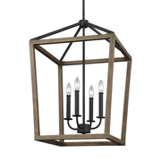 Visual Comfort Studio F3191/4WOW/AF Gannet Four Light Chandelier, Weathered Oak Wood / Antique Forged Iron Alternate Image.jpg