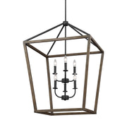 Visual Comfort Studio F3192/6WOW/AF Gannet Six Light Chandelier, Weathered Oak Wood / Antique Forged Iron Alternate Image.jpg