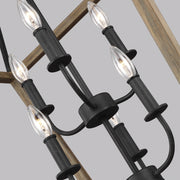Visual Comfort Studio F3192/6WOW/AF Gannet Six Light Chandelier, Weathered Oak Wood / Antique Forged Iron Alternate Image.jpg